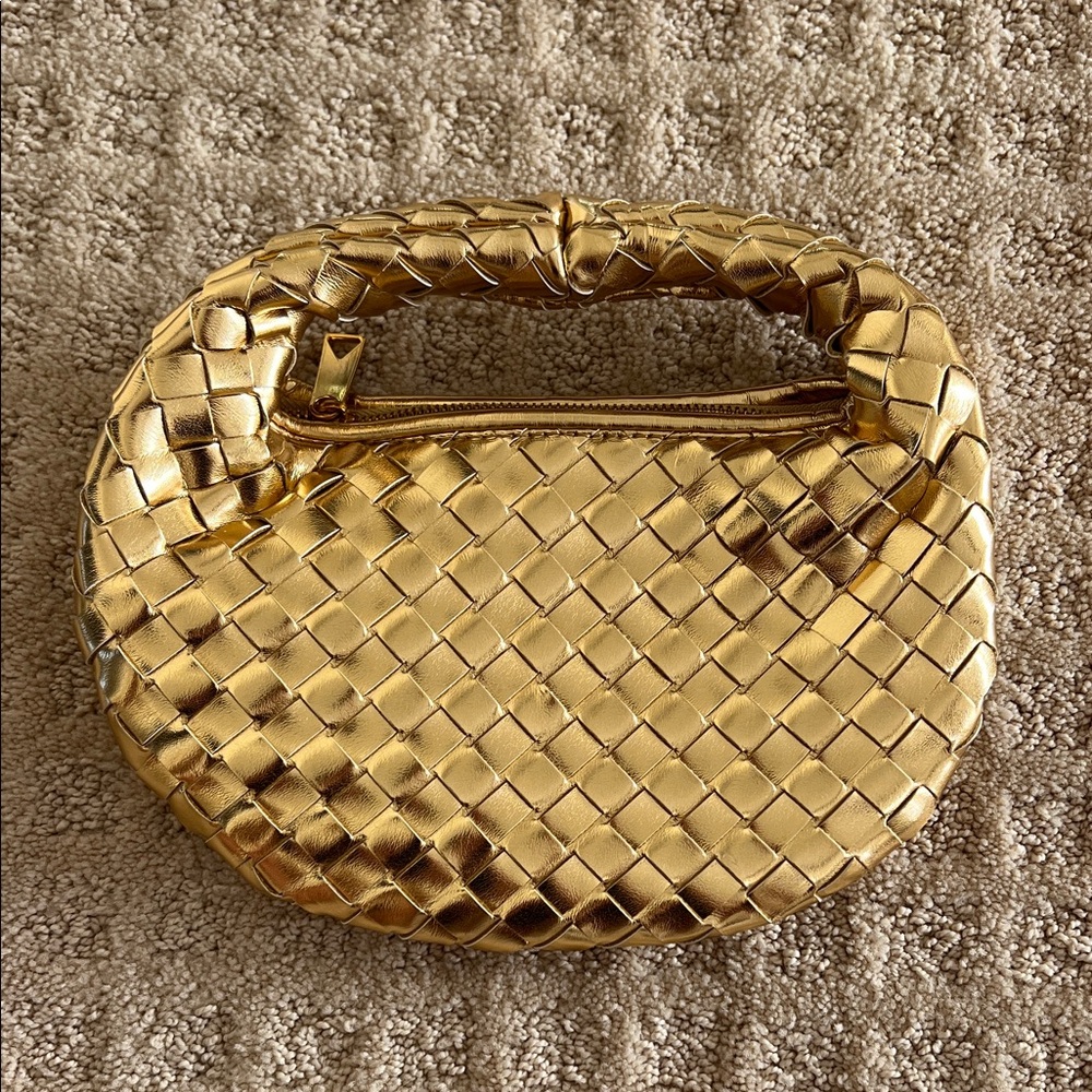 Gold Woven Handbag